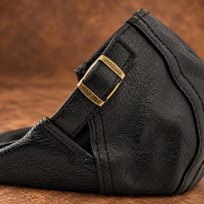 Classic Leather Flat Cap