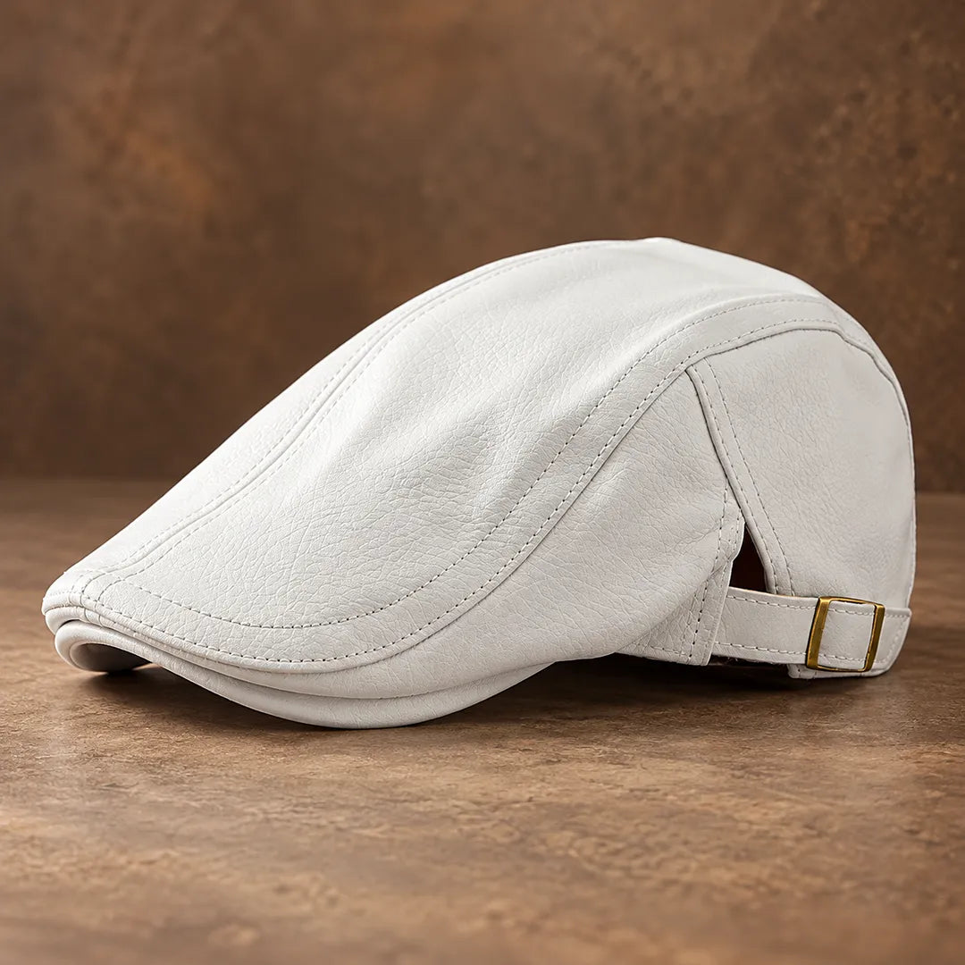 Classic Leather Flat Cap