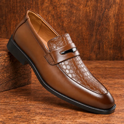 Classic Patterned Dress Loafers