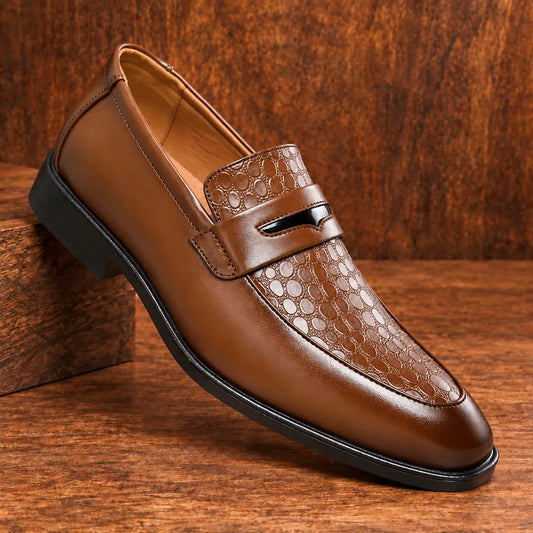 Classic Patterned Dress Loafers