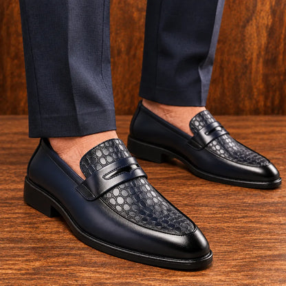 Classic Patterned Dress Loafers