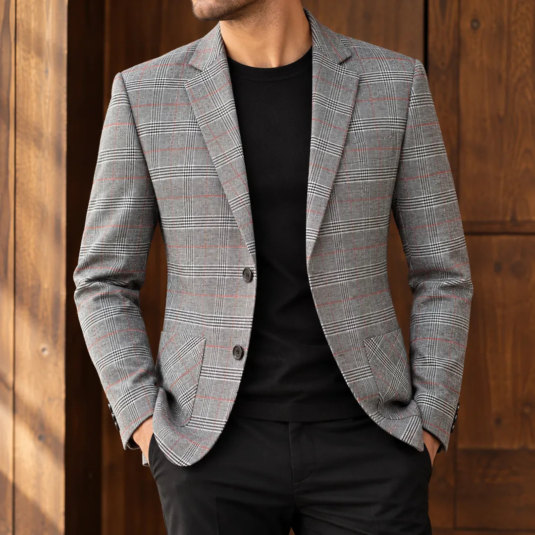 Classic Plaid Blazer