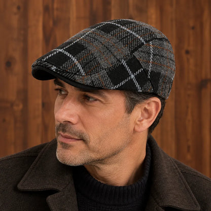 Classic Plaid Flat Cap