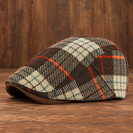 Classic Plaid Flat Cap