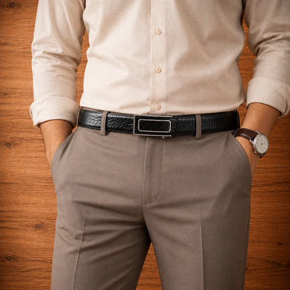 Classic Textured Buckle Belt