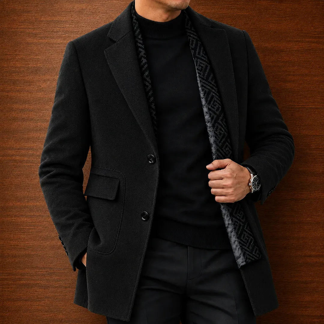 Classic Textured Button Coat