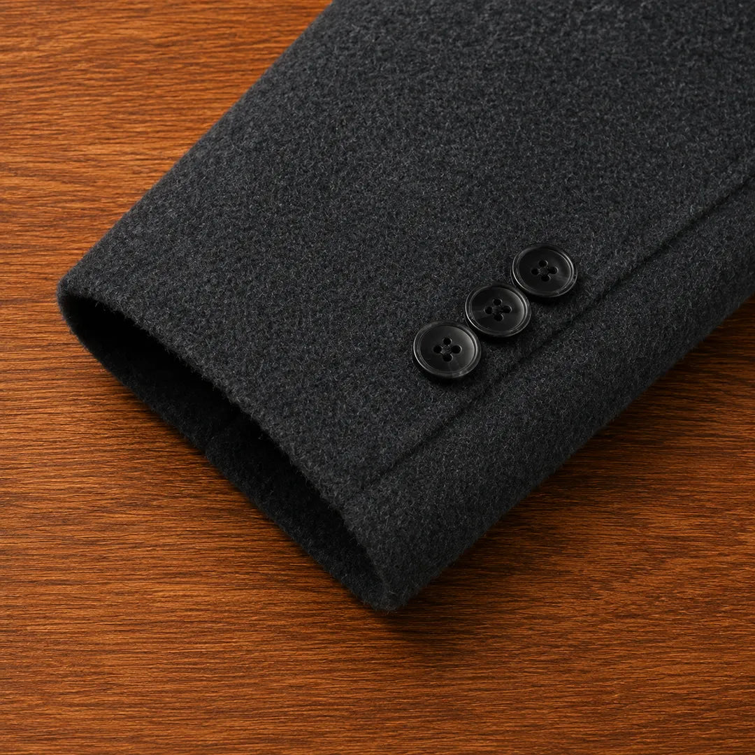 Classic Textured Button Coat