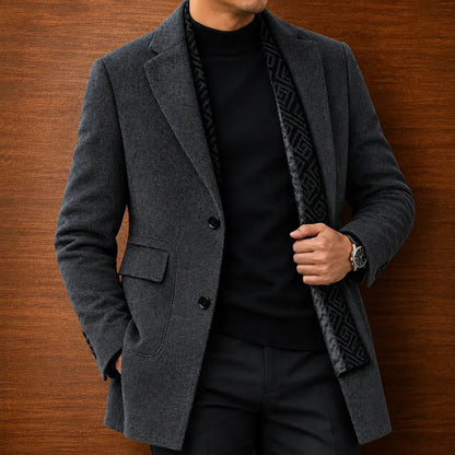 Classic Textured Button Coat