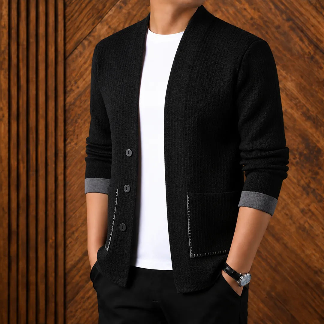 Classic Textured Cardigan