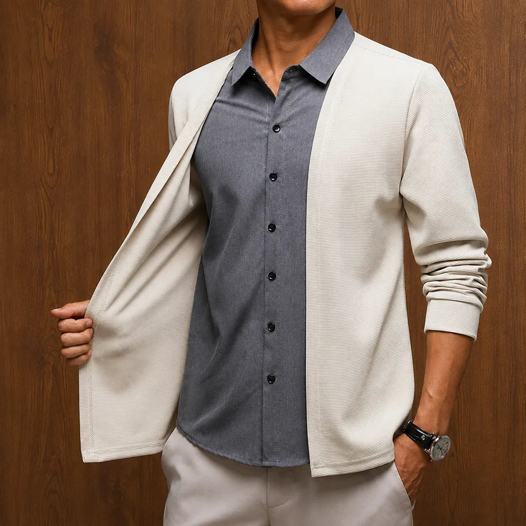 Classic Textured Casual Cardigan
