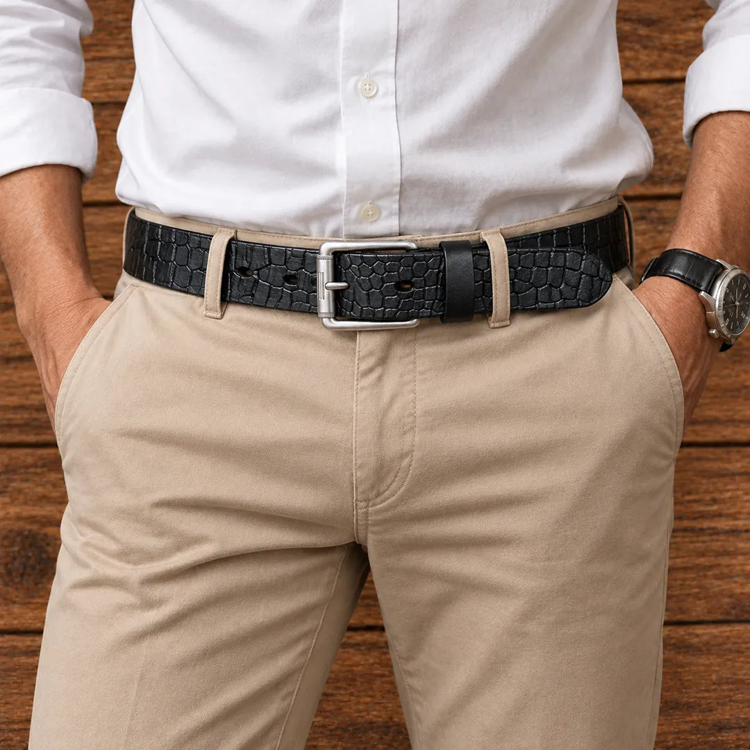 Classic Textured Waist Belt