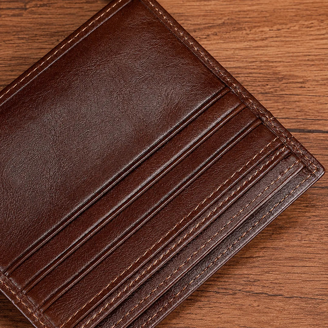Compact Leather Bifold Wallet