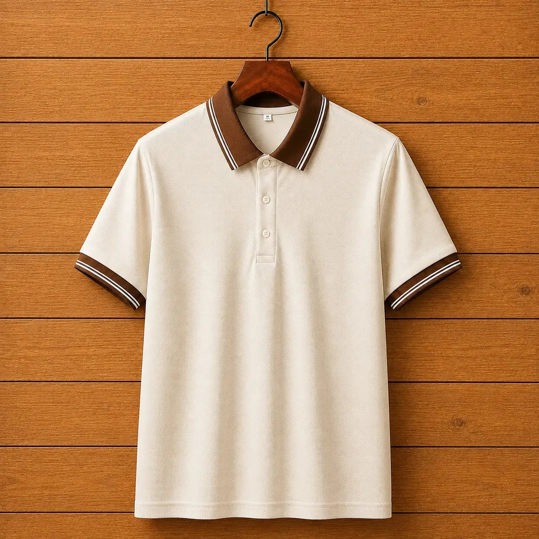 Contrast Collar Polo Shirt