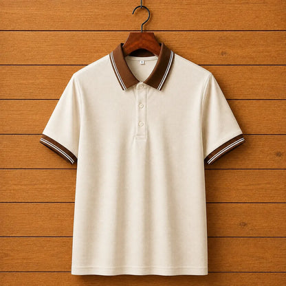 Contrast Collar Polo Shirt