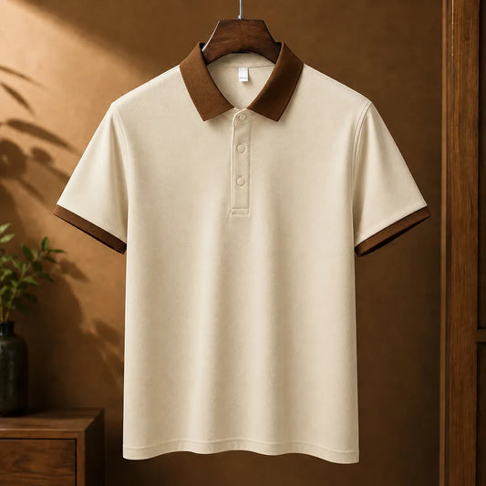 Contrast Collar Polo Shirt