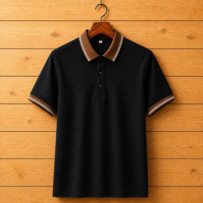 Contrast Collar Polo Shirt