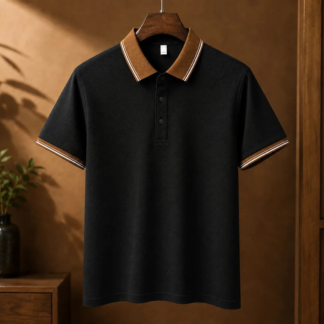 Contrast Collar Polo Shirt