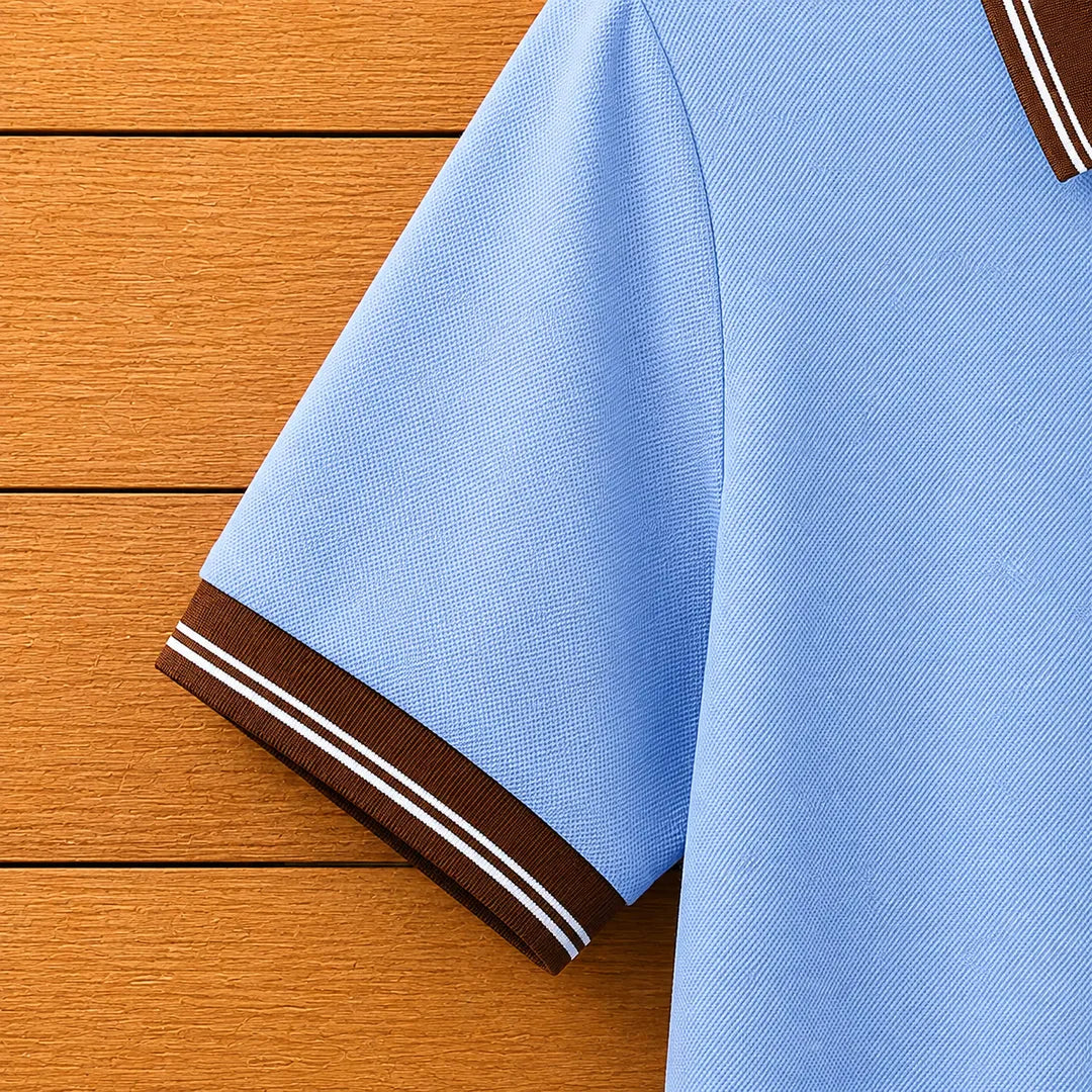 Contrast Collar Polo Shirt