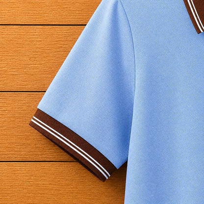 Contrast Collar Polo Shirt
