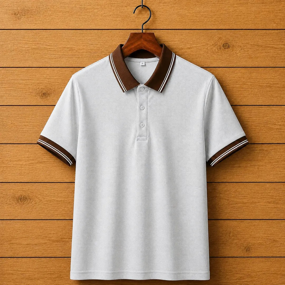 Contrast Collar Polo Shirt