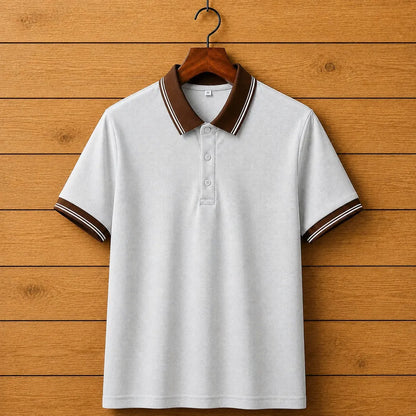 Contrast Collar Polo Shirt
