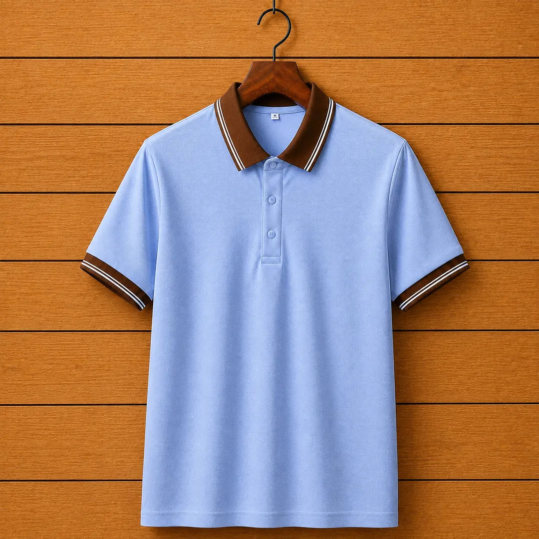 Contrast Collar Polo Shirt