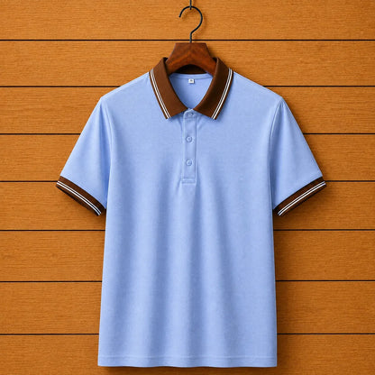 Contrast Collar Polo Shirt