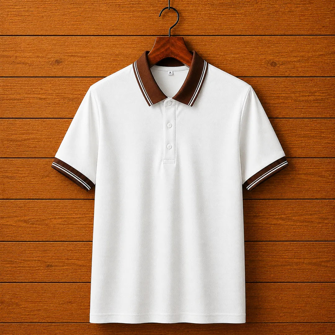 Contrast Collar Polo Shirt