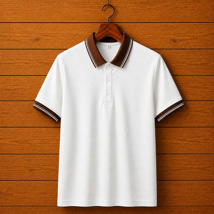 Contrast Collar Polo Shirt