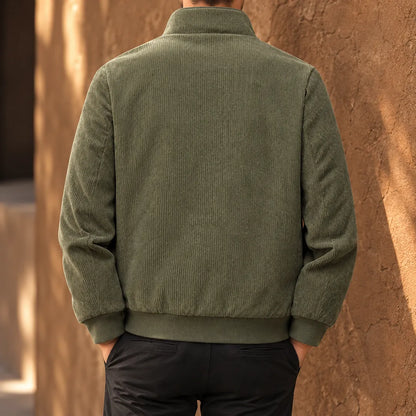 Corduroy Stand Collar Jacket