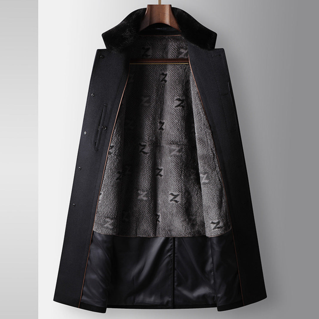 ELEGANT CLASSIC WOOL OVERCOAT