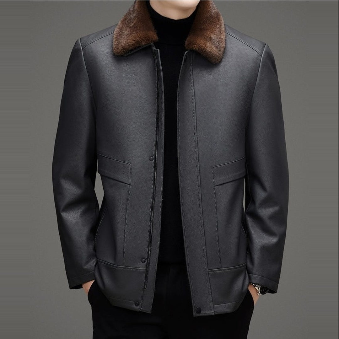 Warm Leather Coat