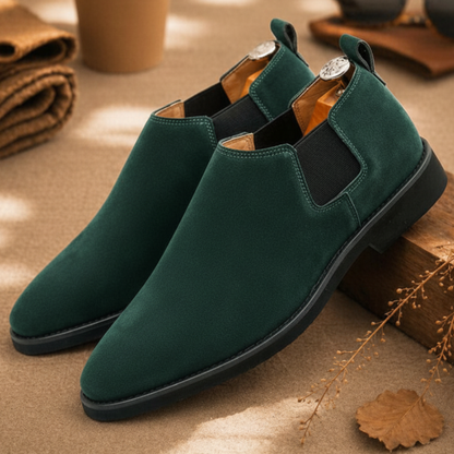 Suede Slip-On Boots