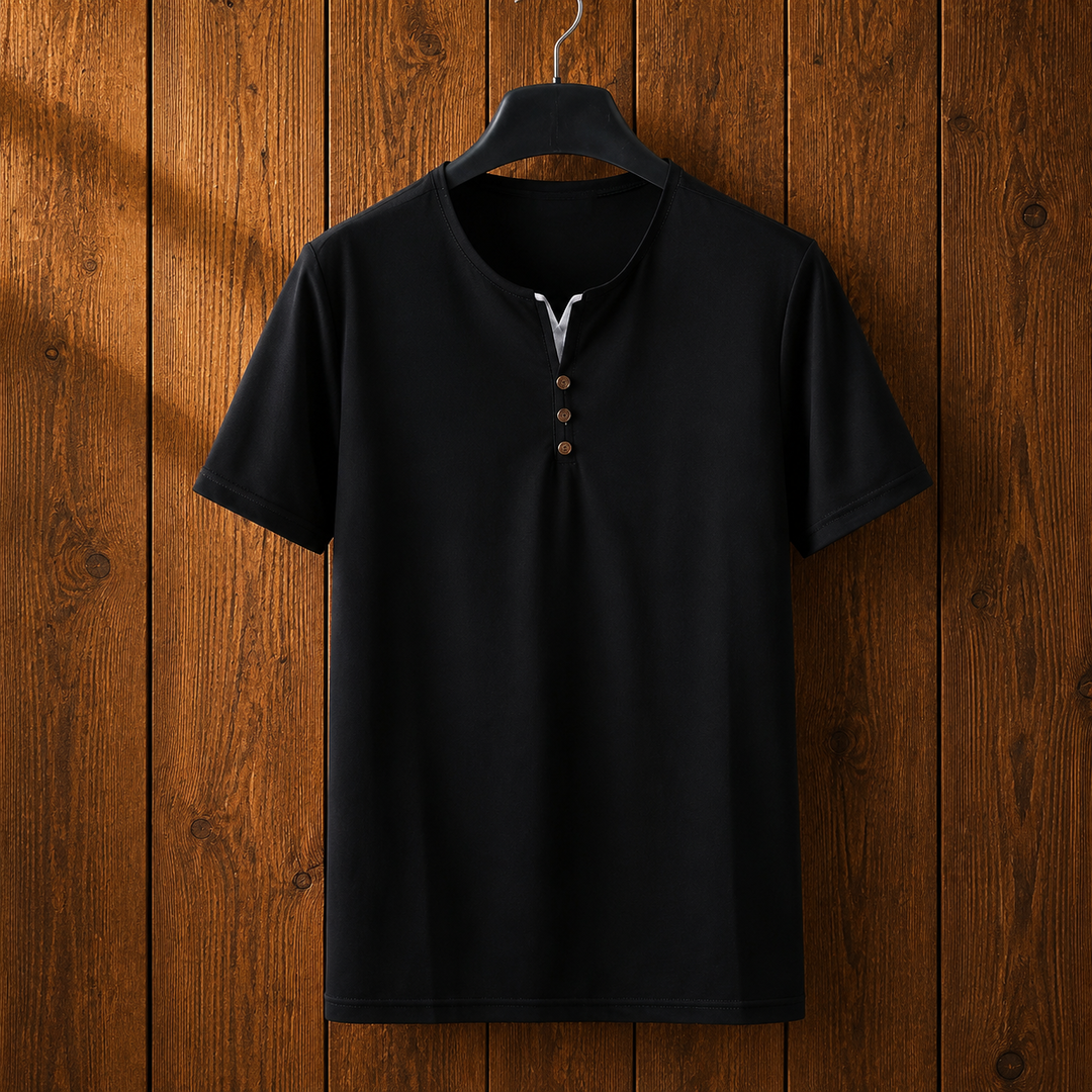 Minimalist Henley T-Shirt