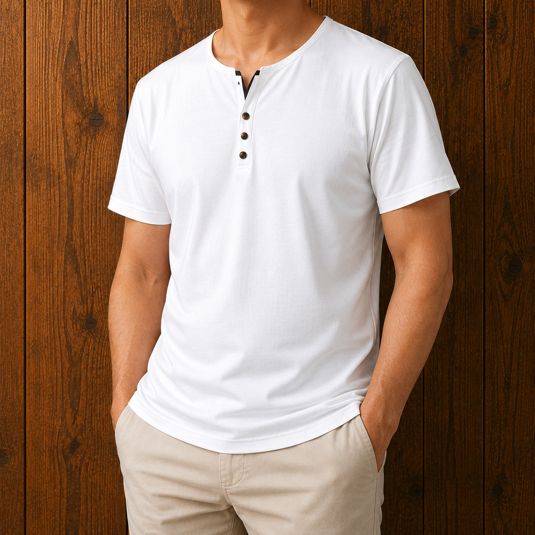 Minimalist Henley T-Shirt