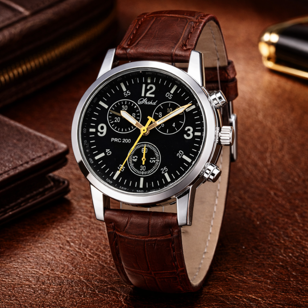 Three-Dial Quartz Watch
