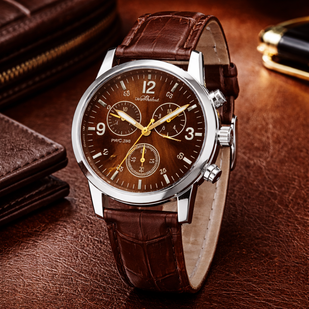 Three-Dial Quartz Watch