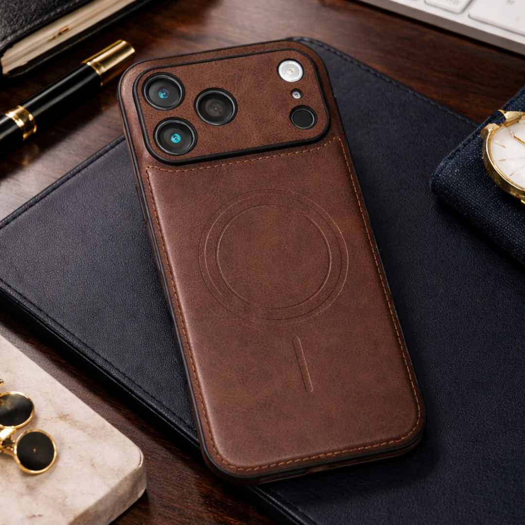 Magnetic Leather Case