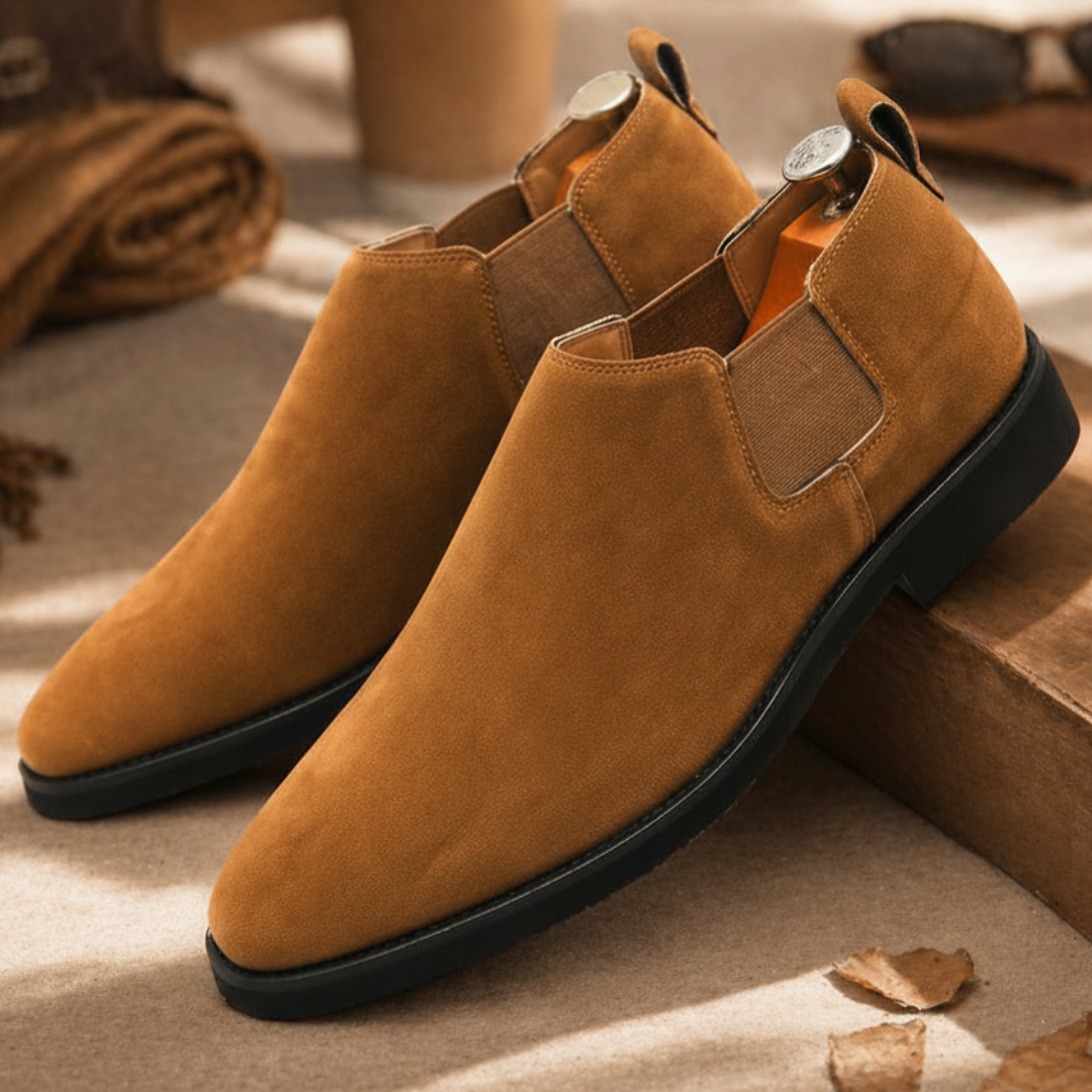 Suede Slip-On Boots