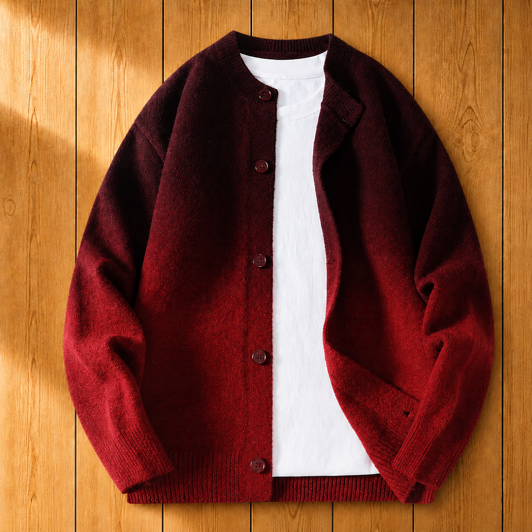 Elegant Ombre Knit Cardigan