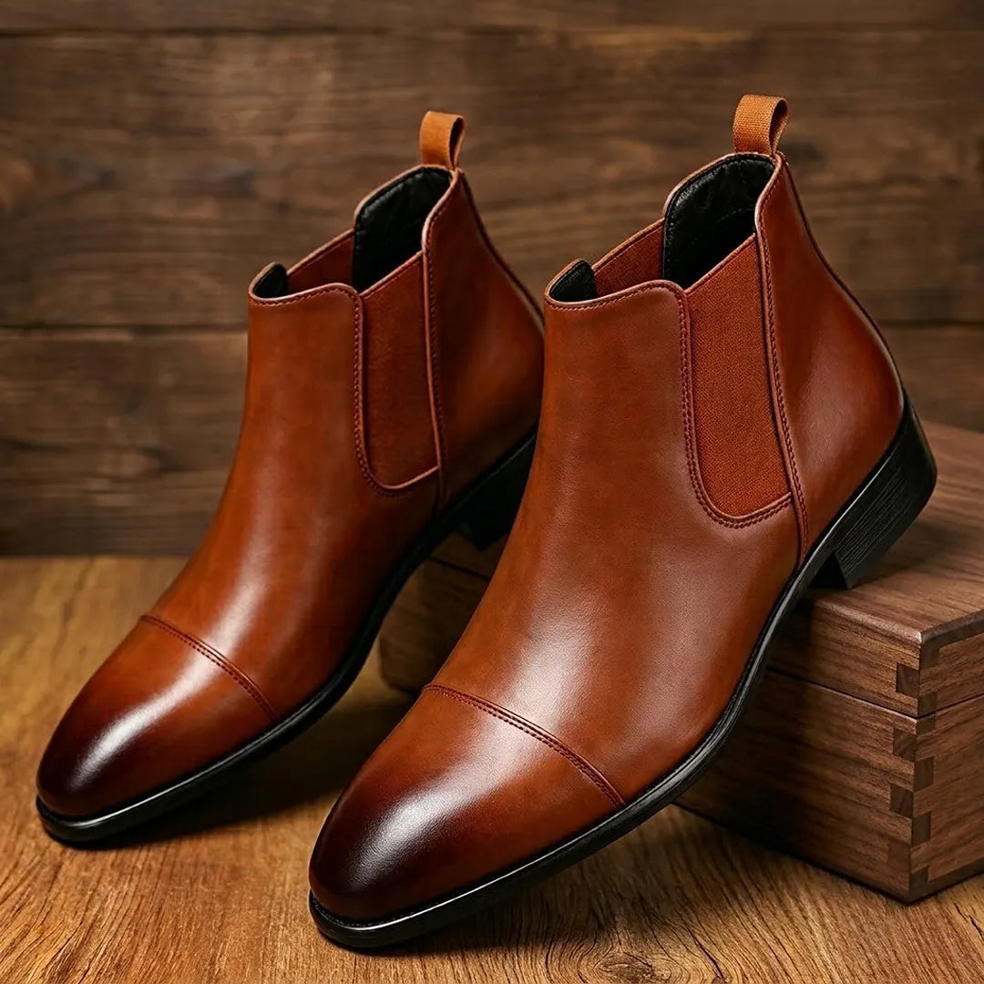 Leather Dress Ankle Boots