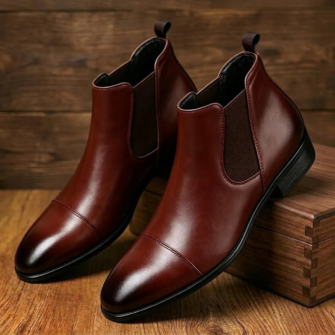 Leather Dress Ankle Boots