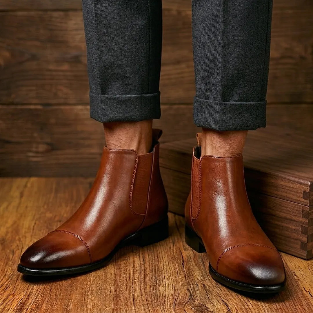 Leather Dress Ankle Boots