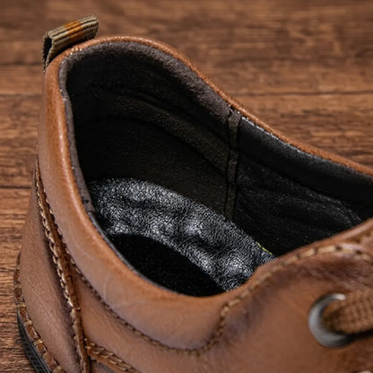 Leather Moc Toe Shoes