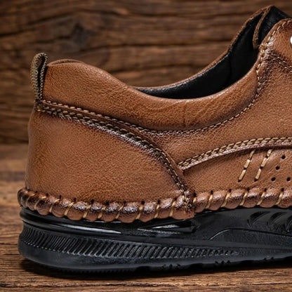 Leather Moc Toe Shoes