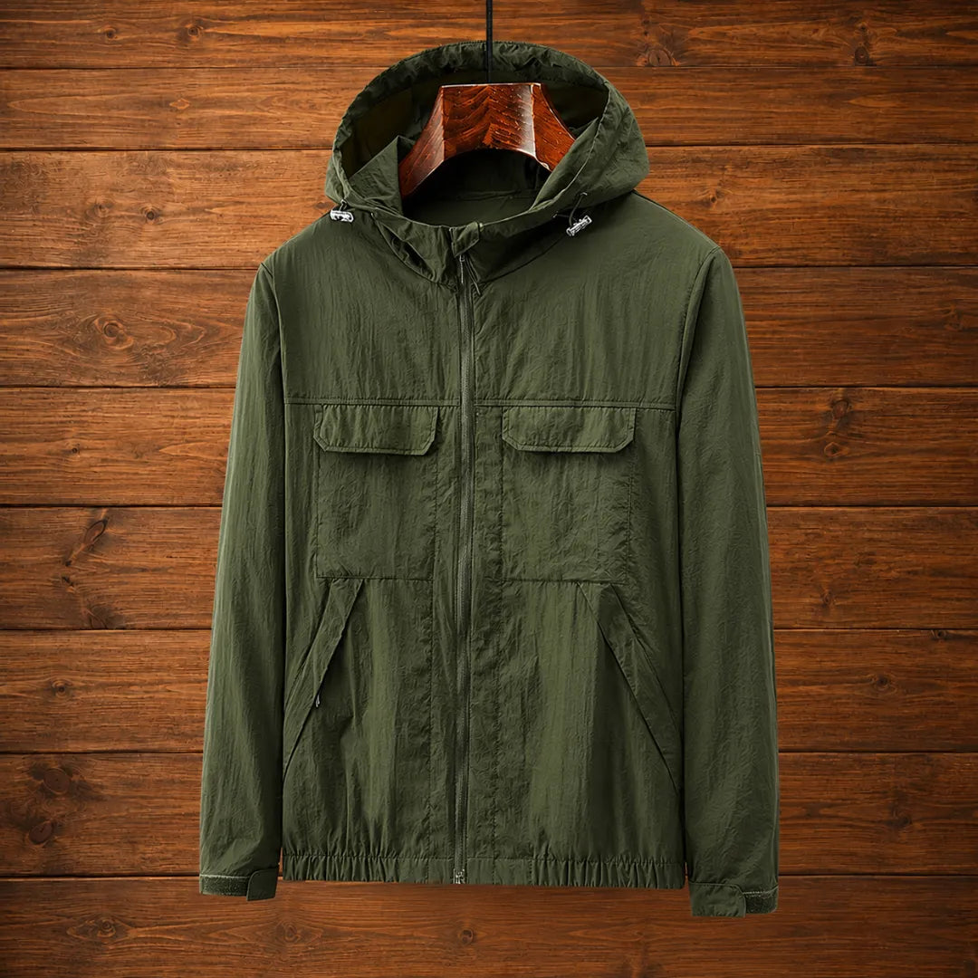 Lightweight Hooded Windbreaker Jacket