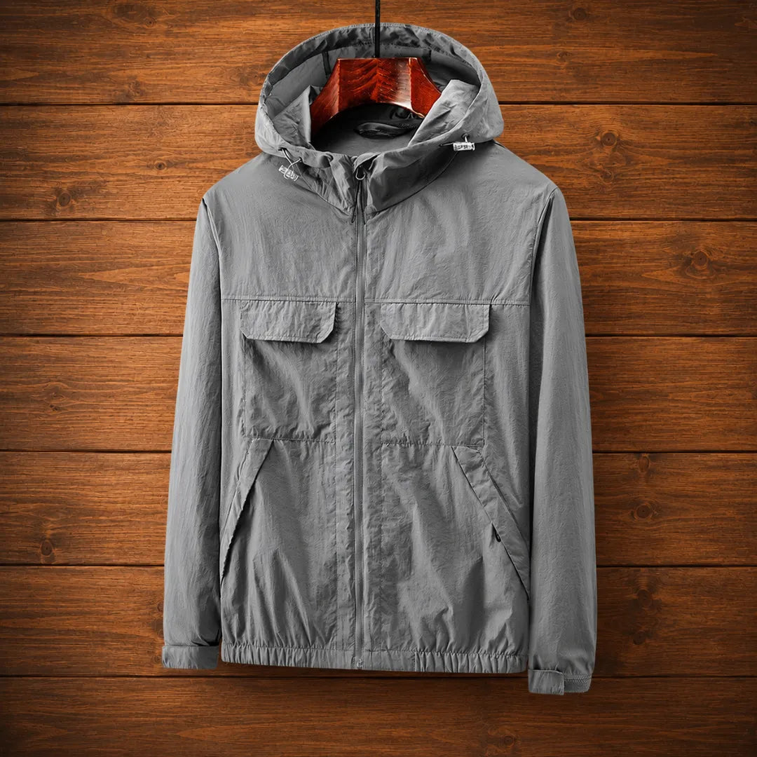 Lightweight Hooded Windbreaker Jacket