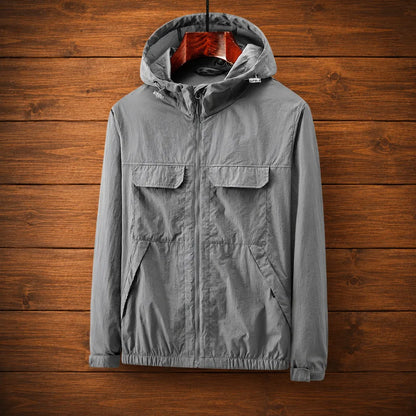 Lightweight Hooded Windbreaker Jacket