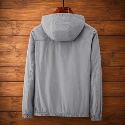 Lightweight Hooded Windbreaker Jacket