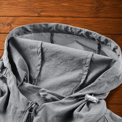 Lightweight Hooded Windbreaker Jacket